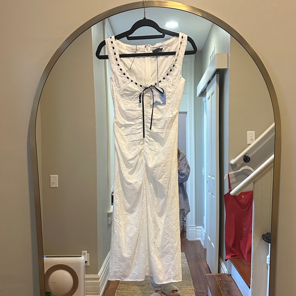 White Eyelet midi dress